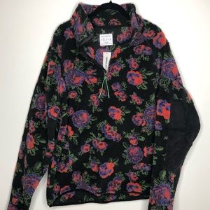 UO black/floral pullover sweatshirt